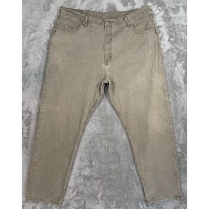 Wrangler Jeans Mens 40x32 Tarmac Tan Relaxed High Rise Straight 5 Pocket 97601